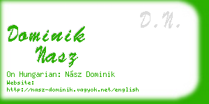 dominik nasz business card